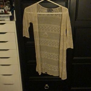 Nude cardigan 3/4 sleeve small